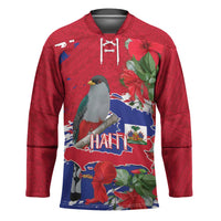 Haiti Independence Day Hockey Jersey 1804 Proud Ayiti Map Hispaniolan Trogon - Wonder Print Shop