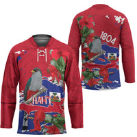 Haiti Independence Day Hockey Jersey 1804 Proud Ayiti Map Hispaniolan Trogon - Wonder Print Shop