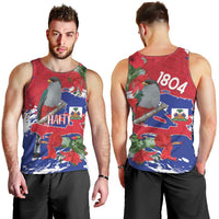 Haiti Independence Day Men Tank Top 1804 Proud Ayiti Map Hispaniolan Trogon - Wonder Print Shop