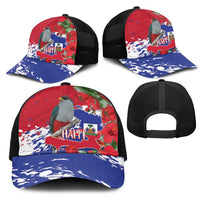 Haiti Independence Day Mesh Trucker Cap 1804 Proud Ayiti Map Hispaniolan Trogon - Wonder Print Shop