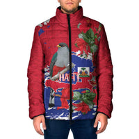 Haiti Independence Day Padded Jacket 1804 Proud Ayiti Map Hispaniolan Trogon - Wonder Print Shop