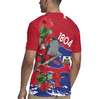 Haiti Independence Day Rugby Jersey 1804 Proud Ayiti Map Hispaniolan Trogon - Wonder Print Shop