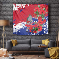 Haiti Independence Day Tapestry 1804 Proud Ayiti Map Hispaniolan Trogon - Wonder Print Shop