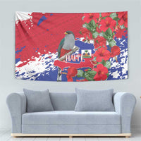 Haiti Independence Day Tapestry 1804 Proud Ayiti Map Hispaniolan Trogon - Wonder Print Shop