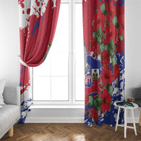 Haiti Independence Day Window Curtain 1804 Proud Ayiti Map Hispaniolan Trogon - Wonder Print Shop