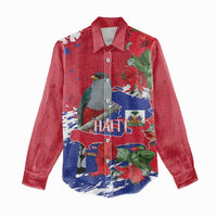 Haiti Independence Day Women Casual Shirt 1804 Proud Ayiti Map Hispaniolan Trogon - Wonder Print Shop