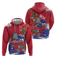 Haiti Independence Day Zip Hoodie 1804 Proud Ayiti Map Hispaniolan Trogon - Wonder Print Shop