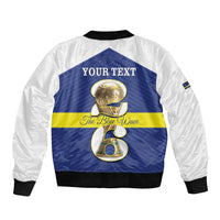 Personalized Curacao Football Bomber Jacket 2026 The Blue Wave is Rising - Wonder Print Shop