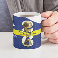Personalized Curacao Football Ceramic Mug 2026 The Blue Wave is Rising - Wonder Print Shop