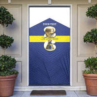 Personalized Curacao Football Door Cover 2026 The Blue Wave is Rising - Wonder Print Shop