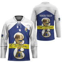 Personalized Curacao Football Hockey Jersey 2026 The Blue Wave is Rising - Wonder Print Shop