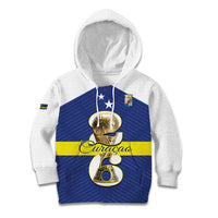 Personalized Curacao Football Kid Hoodie 2026 The Blue Wave is Rising - Wonder Print Shop