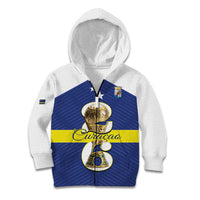 Personalized Curacao Football Kid Hoodie 2026 The Blue Wave is Rising - Wonder Print Shop