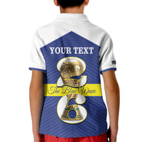 Personalized Curacao Football Kid Polo Shirt 2026 The Blue Wave is Rising - Wonder Print Shop