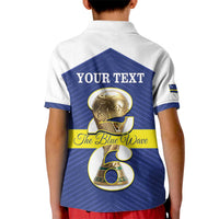Personalized Curacao Football Kid Polo Shirt 2026 The Blue Wave is Rising - Wonder Print Shop