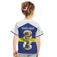 Personalized Curacao Football Kid T Shirt 2026 The Blue Wave is Rising - Wonder Print Shop