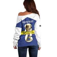 Personalized Curacao Football Off Shoulder Sweater 2026 The Blue Wave is Rising - Wonder Print Shop