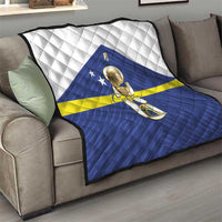 Curacao Football Quilt 2026 The Blue Wave is Rising - Wonder Print Shop