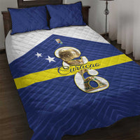 Curacao Football Quilt Bed Set 2026 The Blue Wave is Rising - Wonder Print Shop