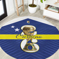 Curacao Football Round Carpet 2026 The Blue Wave is Rising - Wonder Print Shop