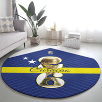 Curacao Football Round Carpet 2026 The Blue Wave is Rising - Wonder Print Shop