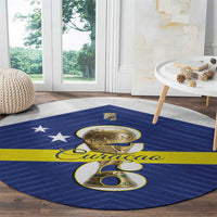 Curacao Football Round Carpet 2026 The Blue Wave is Rising - Wonder Print Shop