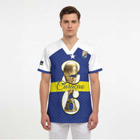 Personalized Curacao Football Scrub Top 2026 The Blue Wave is Rising - Wonder Print Shop