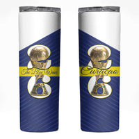 Personalized Curacao Football Skinny Tumbler 2026 The Blue Wave is Rising - Wonder Print Shop
