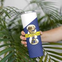 Personalized Curacao Football Skinny Tumbler 2026 The Blue Wave is Rising - Wonder Print Shop