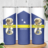 Personalized Curacao Football Skinny Tumbler 2026 The Blue Wave is Rising - Wonder Print Shop