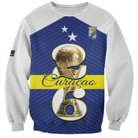 Personalized Curacao Football Sweatshirt 2026 The Blue Wave is Rising - Wonder Print Shop