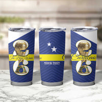 Personalized Curacao Football Tumbler Cup 2026 The Blue Wave is Rising - Wonder Print Shop
