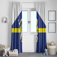 Curacao Football Window Curtain 2026 The Blue Wave is Rising - Wonder Print Shop