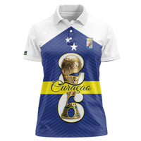 Personalized Curacao Football Women Polo Shirt 2026 The Blue Wave is Rising - Wonder Print Shop