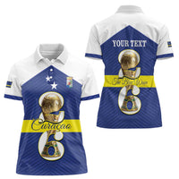 Personalized Curacao Football Women Polo Shirt 2026 The Blue Wave is Rising - Wonder Print Shop