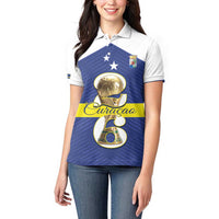 Personalized Curacao Football Women Polo Shirt 2026 The Blue Wave is Rising - Wonder Print Shop