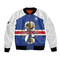 Personalized Cape Verde Football Bomber Jacket 2026 Tubaroes Azuis First-ever World Cup - Wonder Print Shop