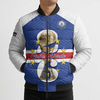 Personalized Cape Verde Football Bomber Puffer Jacket 2026 Tubaroes Azuis First-ever World Cup - Wonder Print Shop