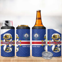 Personalized Cape Verde Football 4 in 1 Can Cooler Tumbler 2026 Tubaroes Azuis First-ever World Cup - Wonder Print Shop