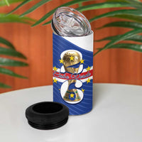 Personalized Cape Verde Football 4 in 1 Can Cooler Tumbler 2026 Tubaroes Azuis First-ever World Cup - Wonder Print Shop