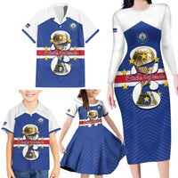 Personalized Cape Verde Football Family Matching Long Sleeve Bodycon Dress and Hawaiian Shirt 2026 Tubaroes Azuis First-ever World Cup - Wonder Print Shop