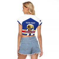 Personalized Cape Verde Football Raglan Cropped T Shirt 2026 Tubaroes Azuis First-ever World Cup - Wonder Print Shop
