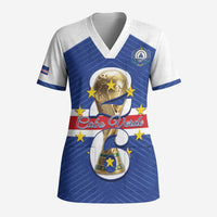 Personalized Cape Verde Football Scrub Top 2026 Tubaroes Azuis First-ever World Cup - Wonder Print Shop