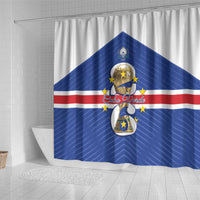 Cape Verde Football Shower Curtain 2026 Tubaroes Azuis First-ever World Cup - Wonder Print Shop