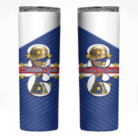 Personalized Cape Verde Football Skinny Tumbler 2026 Tubaroes Azuis First-ever World Cup - Wonder Print Shop