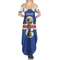 Personalized Cape Verde Football Summer Maxi Dress 2026 Tubaroes Azuis First-ever World Cup - Wonder Print Shop