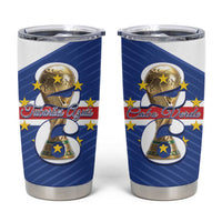 Personalized Cape Verde Football Tumbler Cup 2026 Tubaroes Azuis First-ever World Cup - Wonder Print Shop