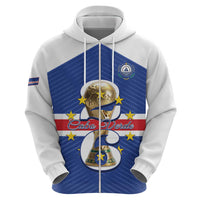 Personalized Cape Verde Football Zip Hoodie 2026 Tubaroes Azuis First-ever World Cup - Wonder Print Shop