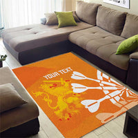 Personalised Netherlands Darts Area Rug Holland National Color - Grunge Style - Wonder Print Shop