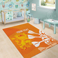 Personalised Netherlands Darts Area Rug Holland National Color - Grunge Style - Wonder Print Shop